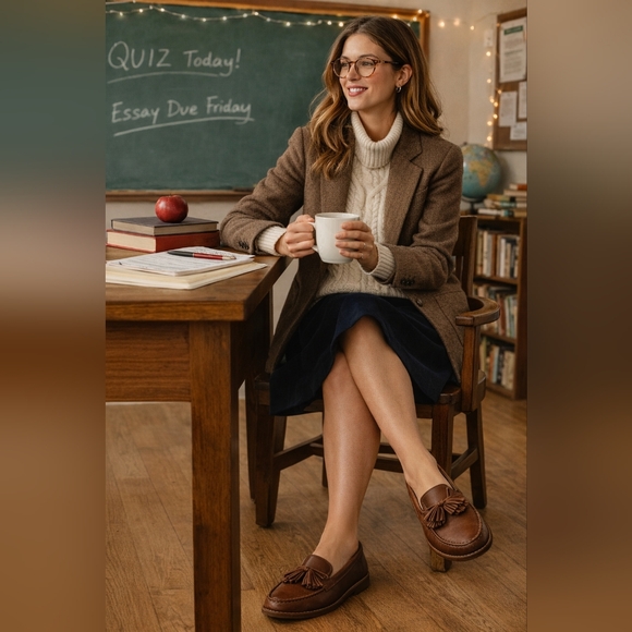 Dexter USA Leather Tassel Loafers Womens 10M Kiltie Moccasin Vintage Comfort - Picture 4 of 13